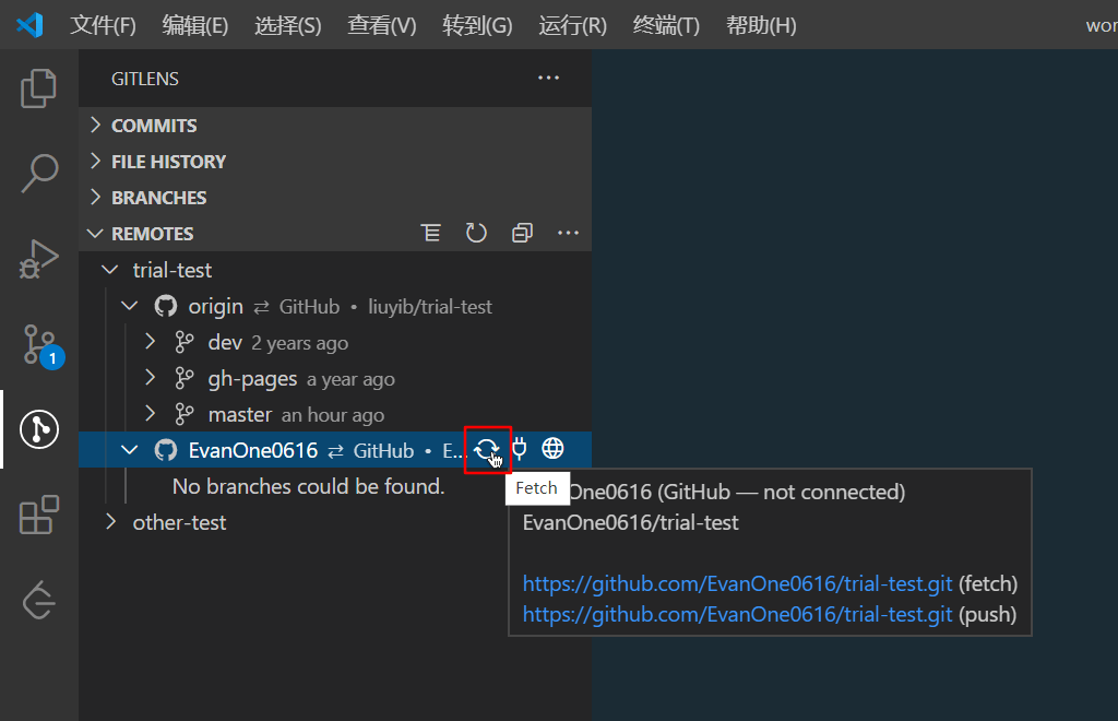 VSCode Plugins GitLens -- Fetch Others